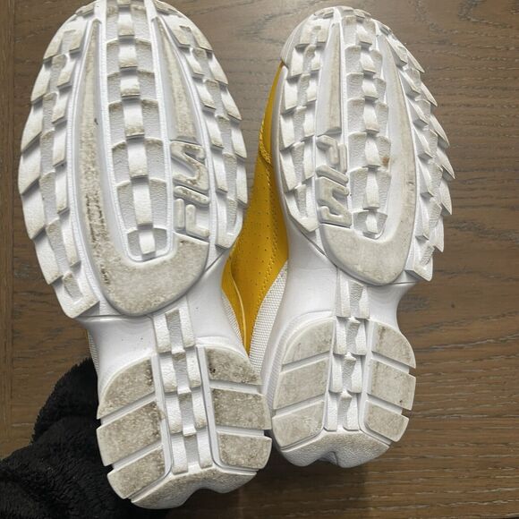 Fila Disruptor 2 Premium Repeat Sneakers Women Size 5 3FM00658-743 Canary Yellow - Picture 6 of 8